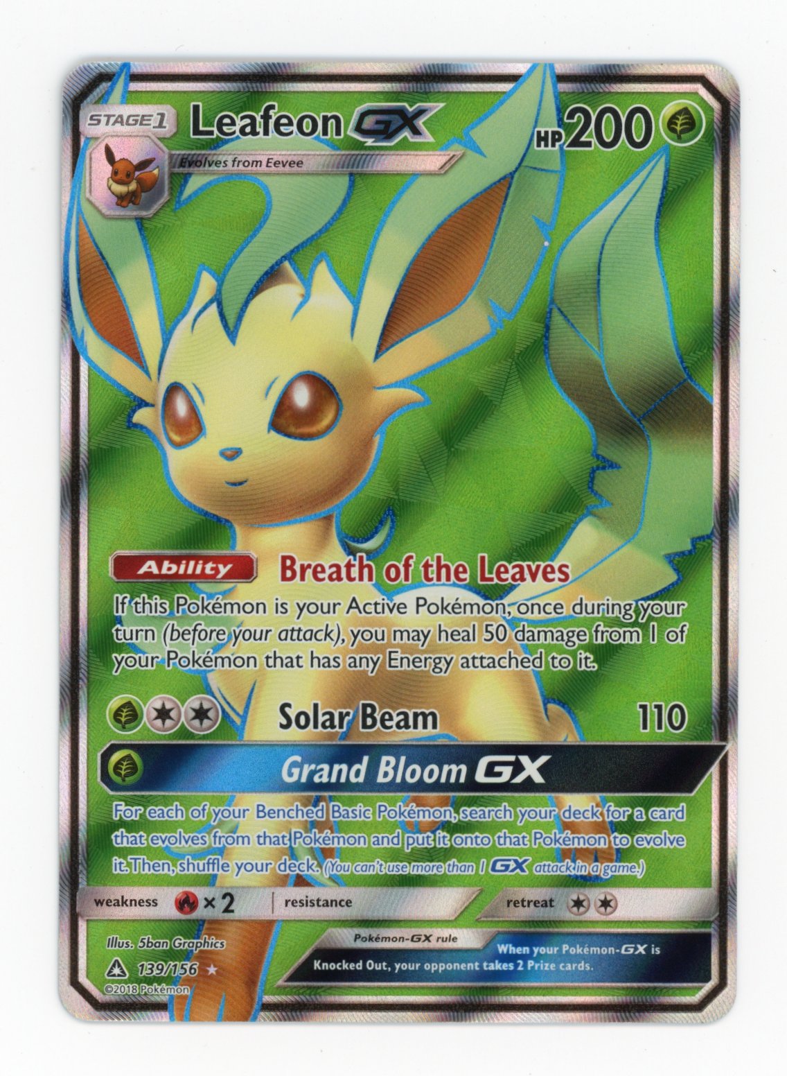 Leafeon GX - #139/156 - Pokémon Sun & Moon - Ultra Prism