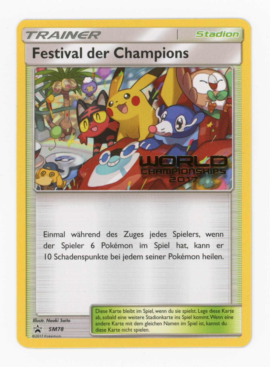 Festival der Champions - #SM78 - Pokémon Sun & Moon - Promo