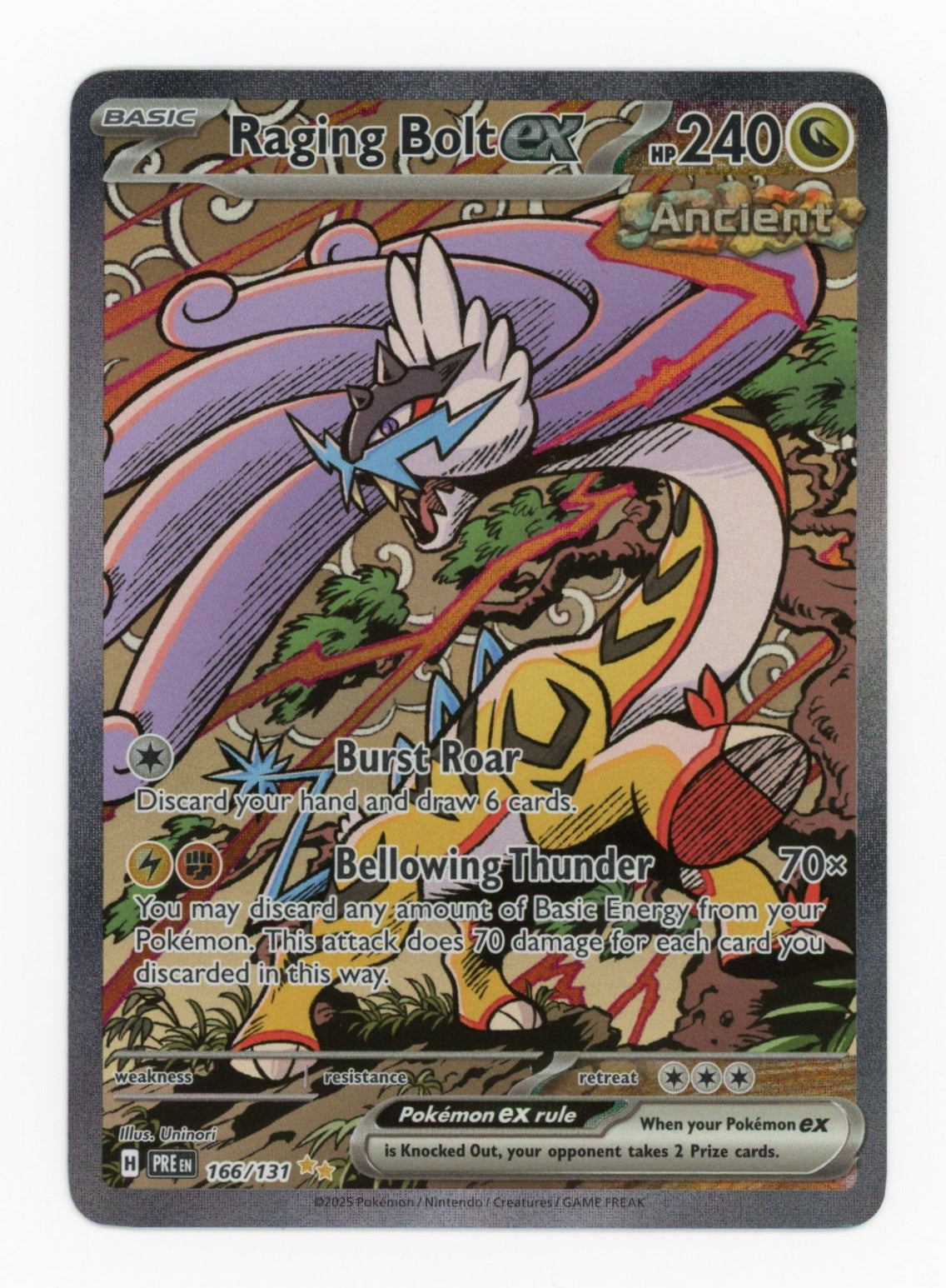 Raging Bolt ex - #166/131 - Pokémon Scarlet & Violet - Prismatic Evolution