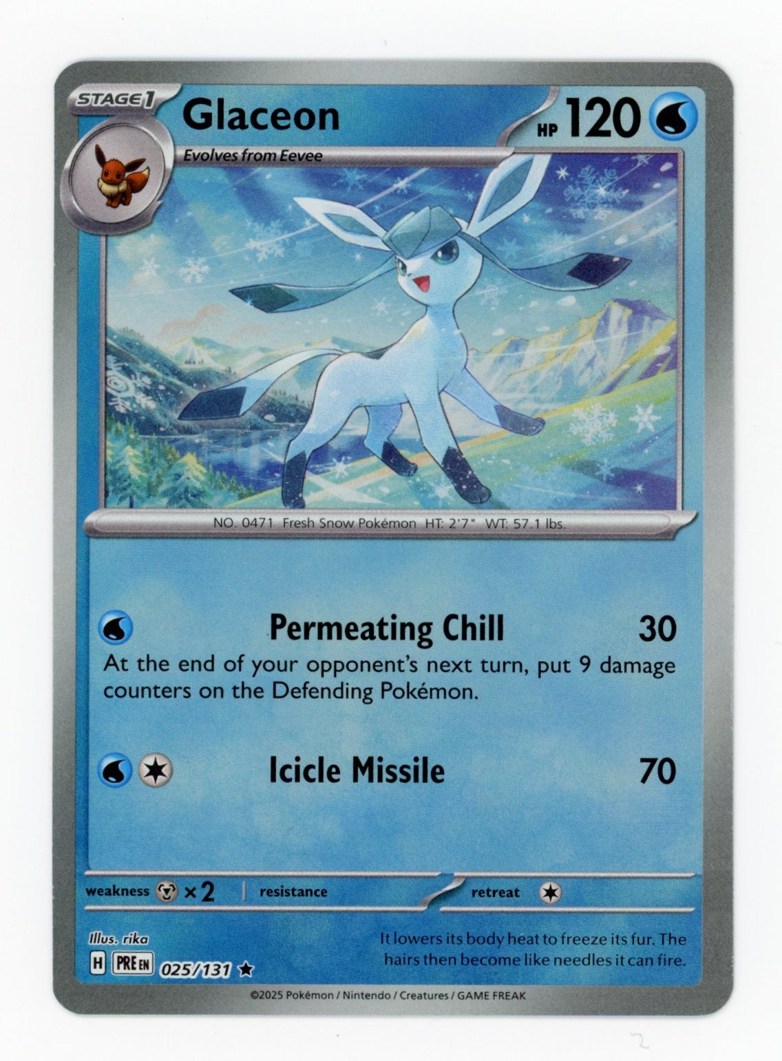 Glaceon Masterball - #25/131 - Pokémon Scarlet & Violet - Prismatic Evolution