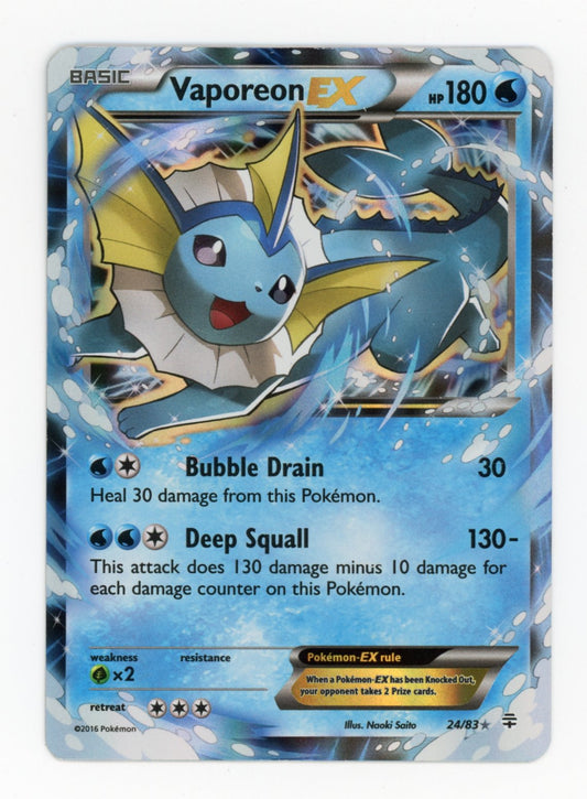Vaporeon ex - #24/83 - Pokémon X & Y - Generations