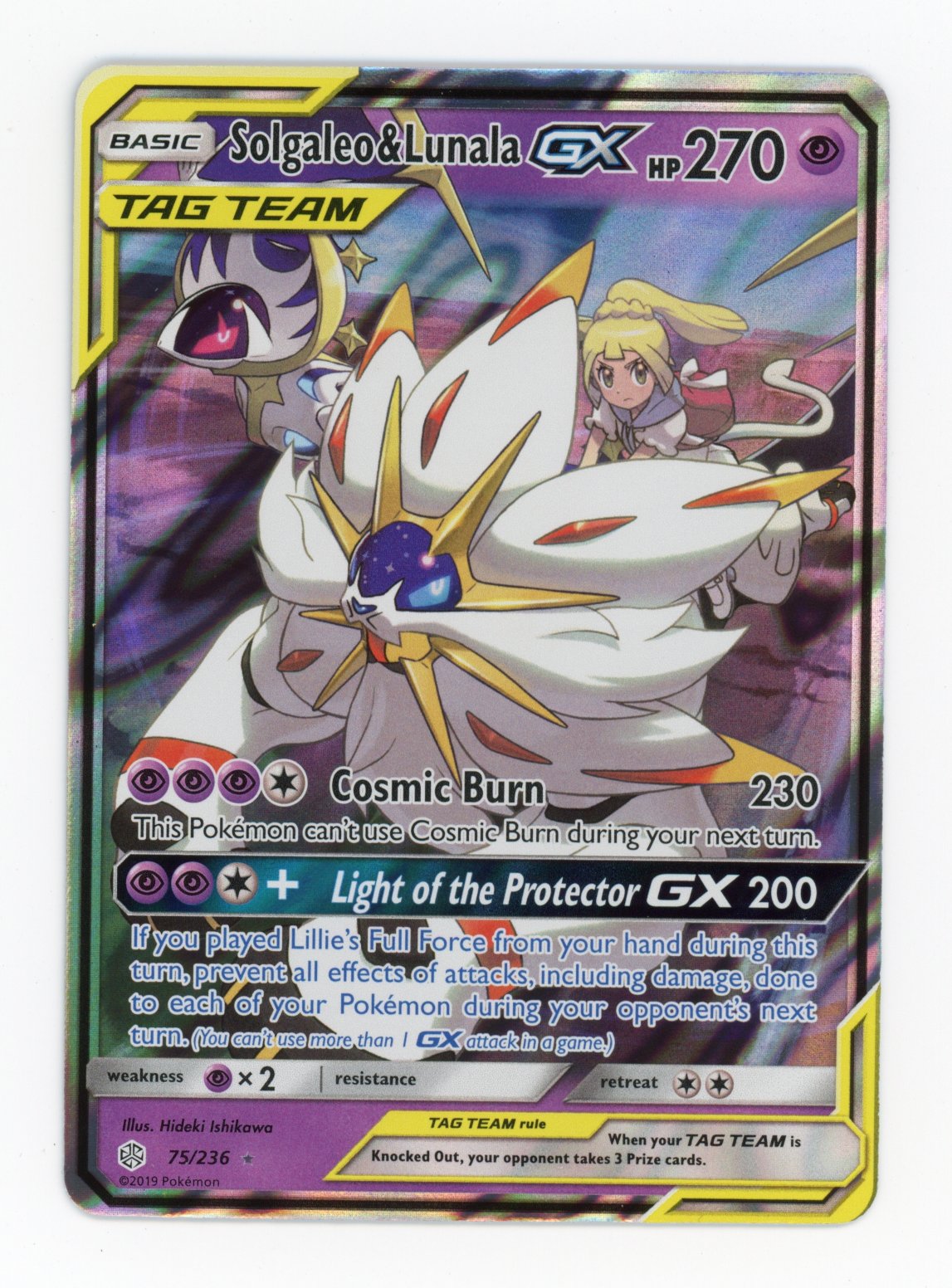 Solgaleo & Lunala GX - #75/236 - Pokémon Sun & Moon - Cosmic Eclipse