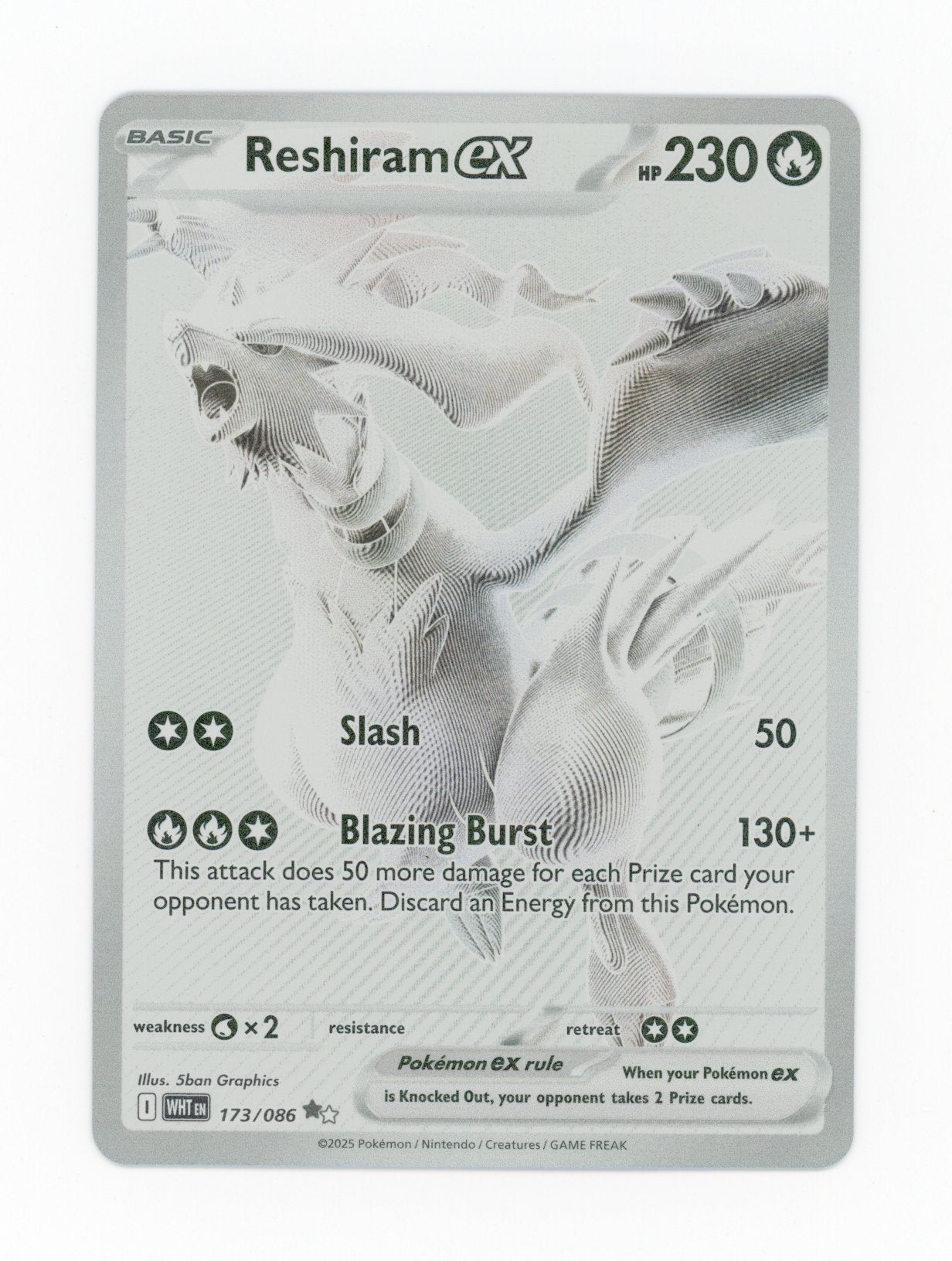 Reshiram EX - #173/086 - Pokémon Scarlet & Violet - White Flare