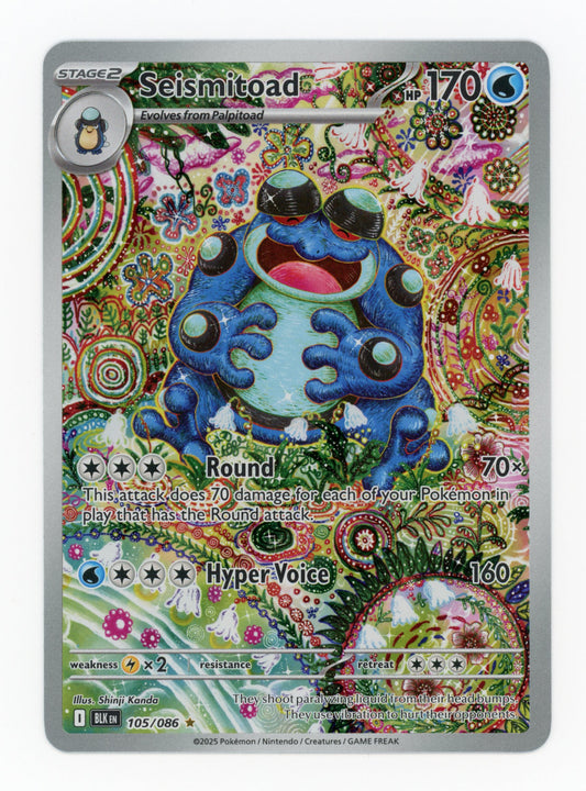 Seismitoad - #105/086 - Pokémon Scarlet & Violet - Black Bolt