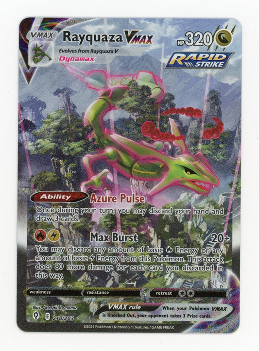 Rayquaza VMAX - #218/203 - Pokémon Sword & Shield - Evolving Skies