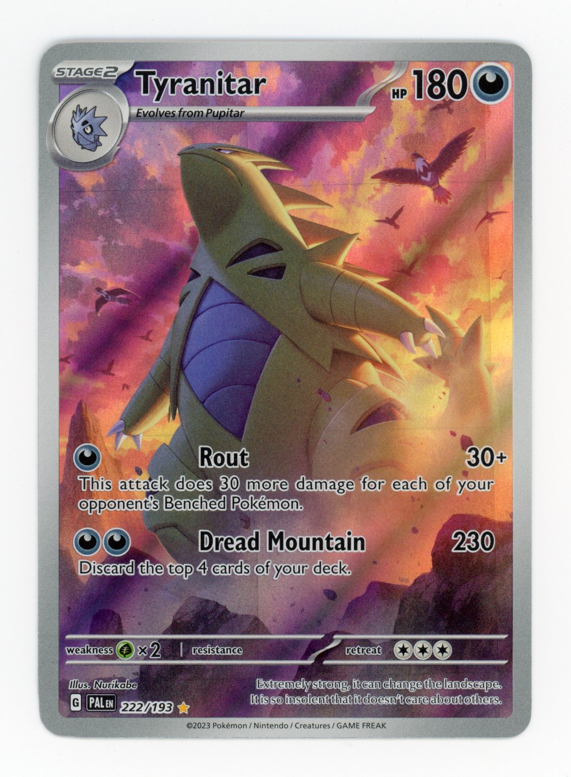 Tyranitar - #222/193 - Pokémon Scarlet & Violet - Paldea Evolved