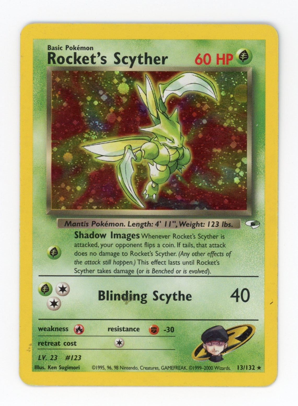 Rocket's Scyther - #13/132 - Pokémon Gym - Gym Heroes