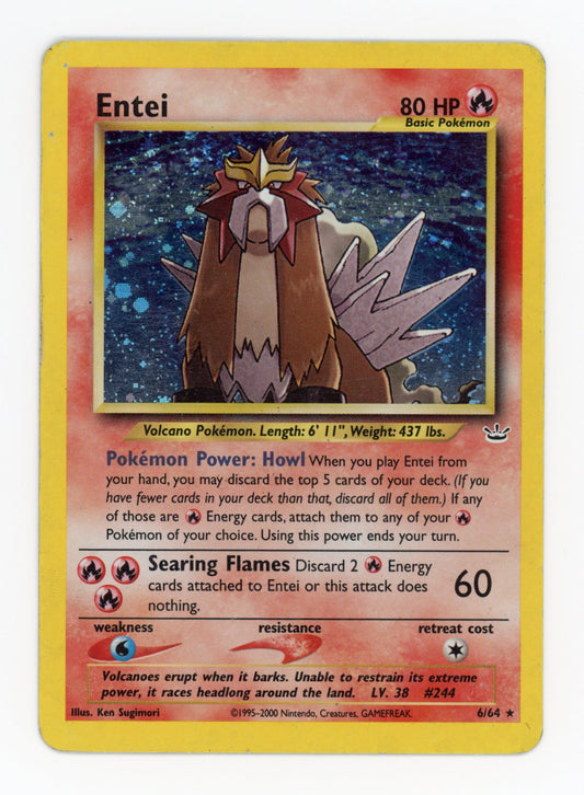 Entei - #6/64 - Pokémon Neo Series - Neo Revelation