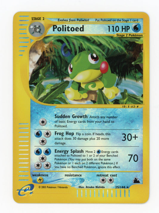 Politoed Reverse Holo - #25/144 - Pokémon eSeries - Skyridge