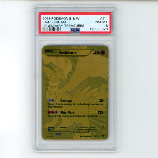 Reshiram - #114 PSA 8 - Pokémon Black & White - Legendary Treasures