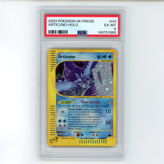 Articuno Holo - #H3 PSA 6 - Pokémon WOTC - Skyridge