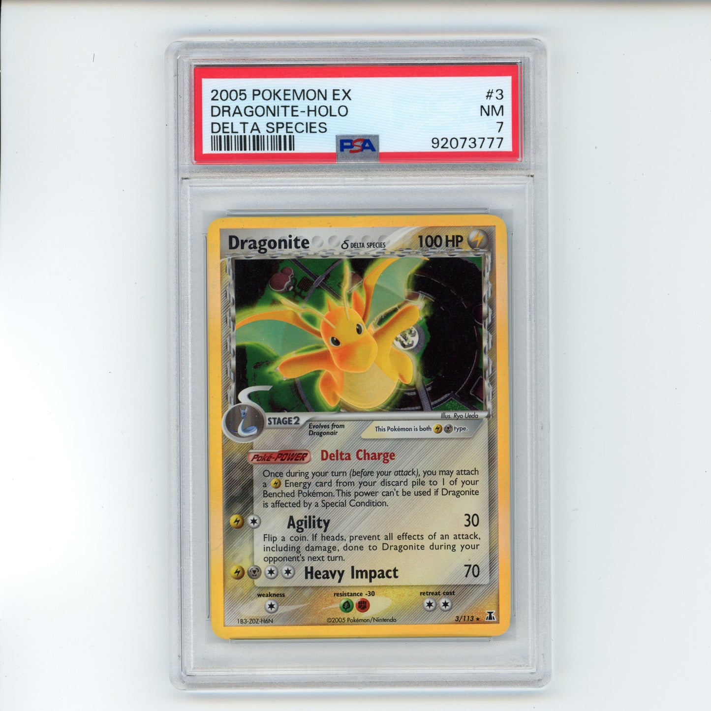 Dragonite Holo - #3 PSA 7 - Pokémon EX Series - EX Delta Species
