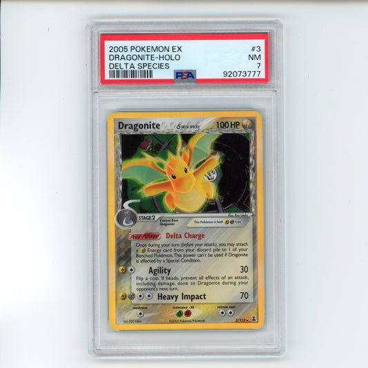 Dragonite Holo - #3 PSA 7 - Pokémon EX Series - EX Delta Species