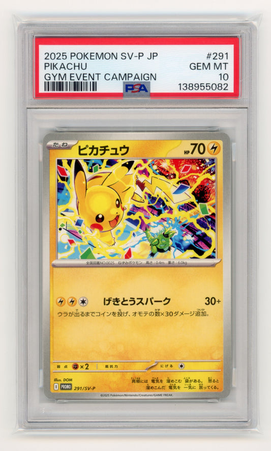 Pikachu - #291/SV-P PSA 10 - Pokémon Scarlet & Violet: Promo Gym Event Campaign