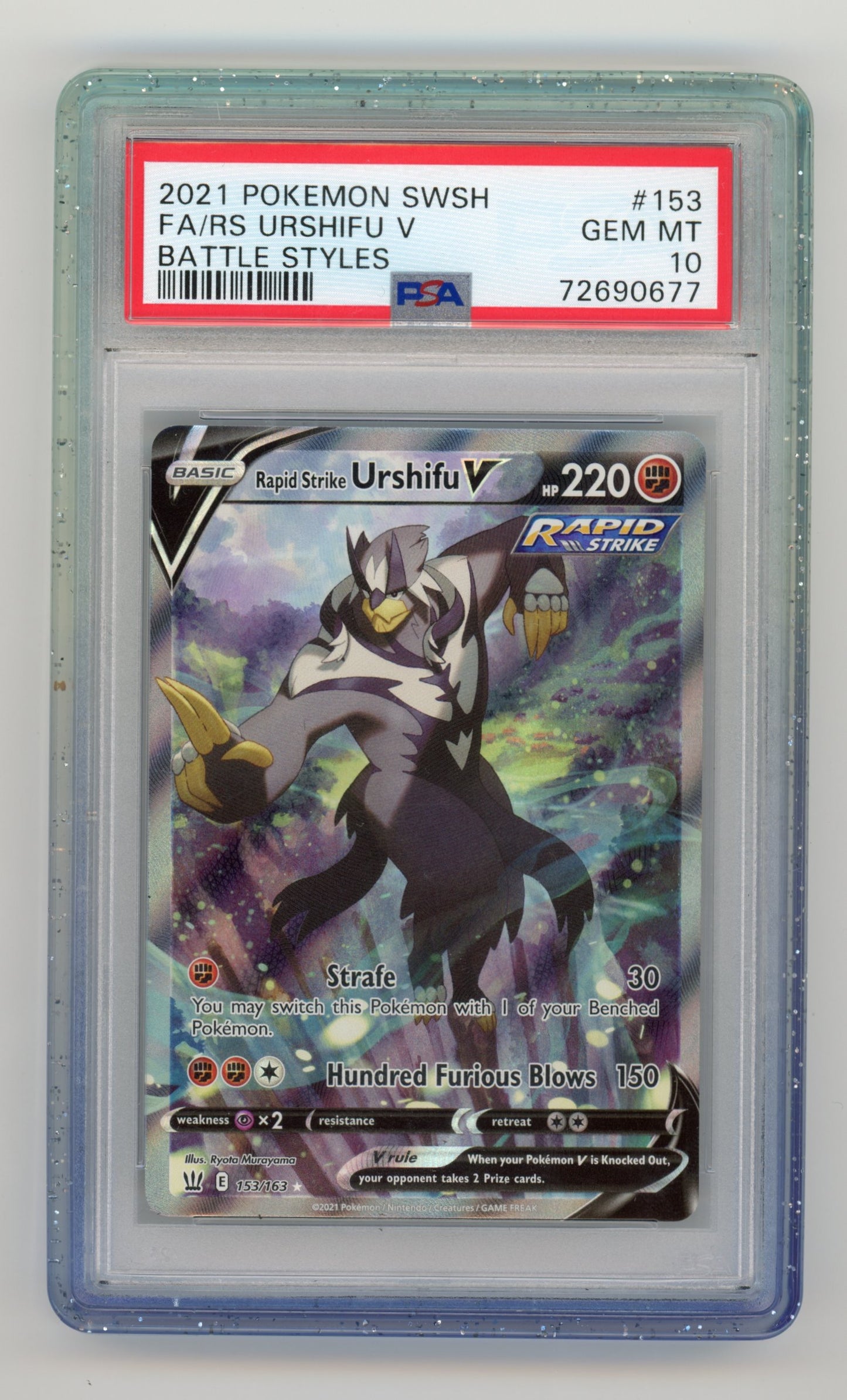 Rapid Strike Urshifu V - #153 PSA 10 - Pokémon Sword & Shield: Battle Styles