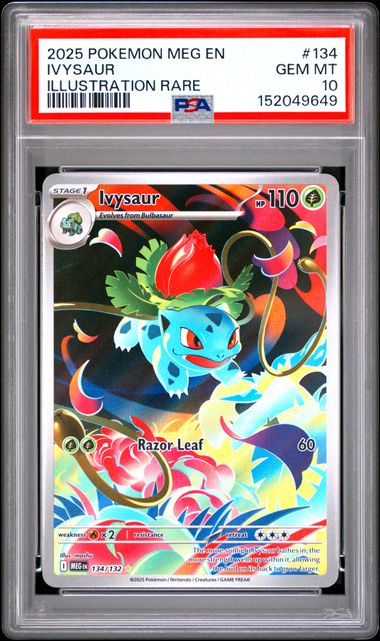 Ivysaur - #134 PSA 10 - Pokémon Mega Evolution: Base