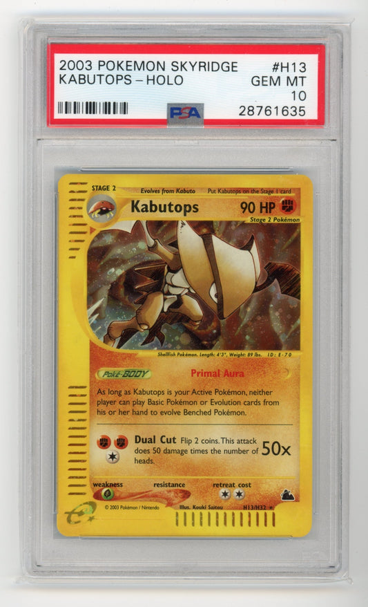 Kabutops Holo - #H13 PSA 10 - Pokémon E-series: Skyridge