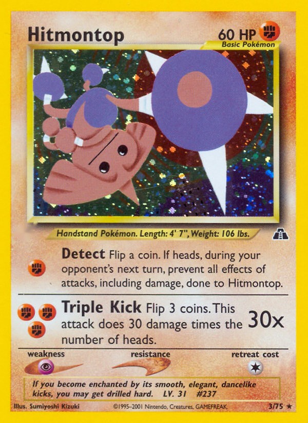 PSA 8 Hitmontop 3/75 - POKEMON NEO DISCOVERY