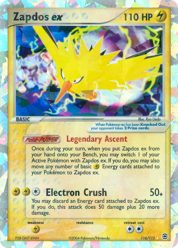 PSA 8 Zapdos ex 116/112 - POKEMON EX FIRE RED & LEAF GREEN