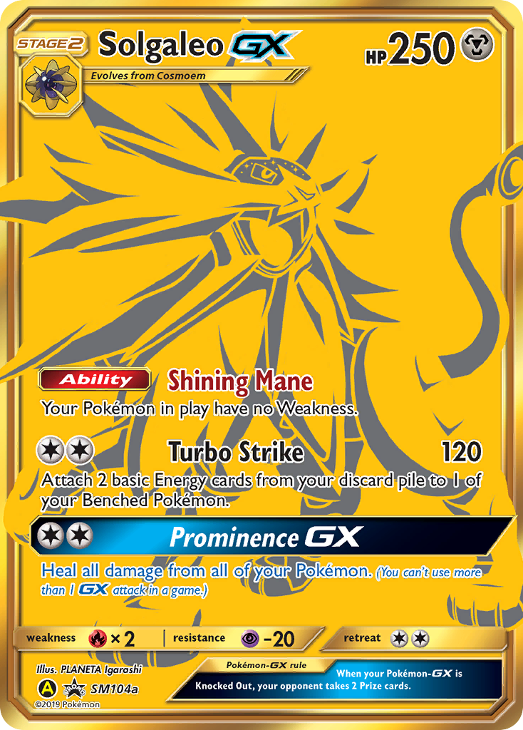 PSA 10 Solgaleo-GX SM104a - POKEMON SM BLACK STAR PROMO