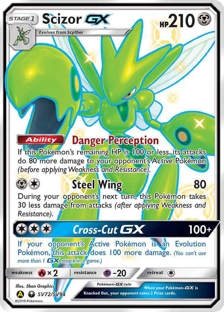 PSA 10 Scizor-GX SV72/SV94 - POKEMON SUN & MOON HIDDEN FATES