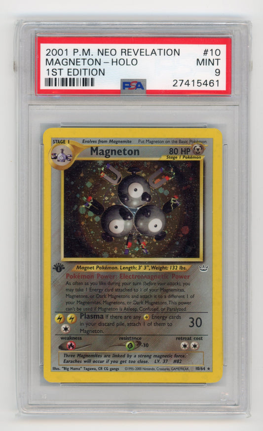 Magneton Holo 1st Edition - #10/64 PSA 9 - Pokémon Neo: Neo Revelation