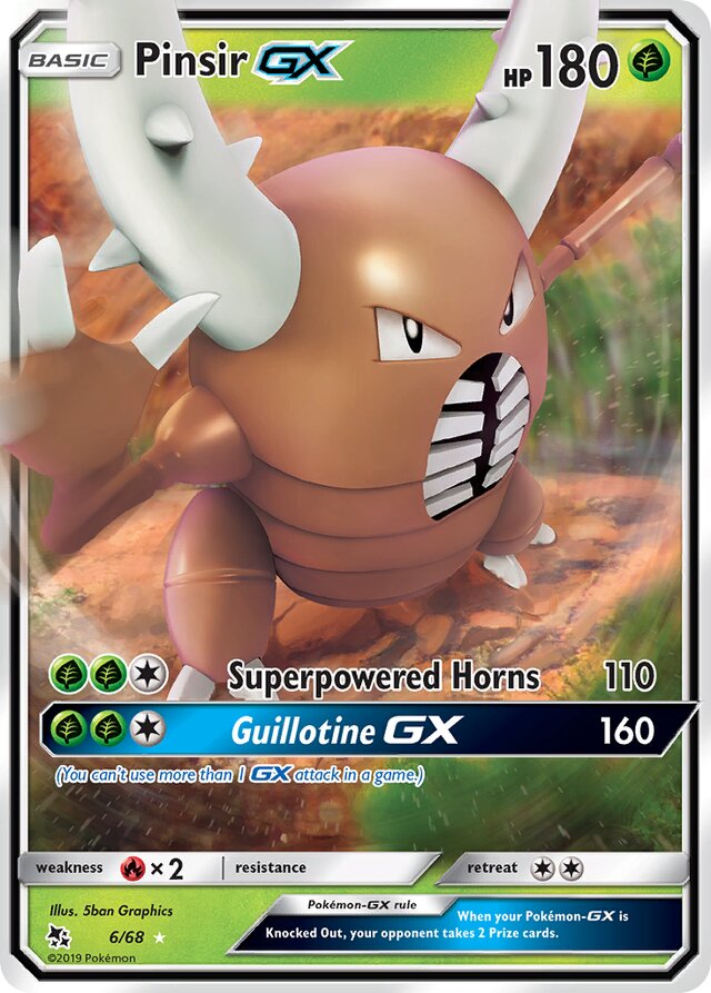 Pinsir GX - #06/68 - Pokémon Sun & Moon - Hidden Fates