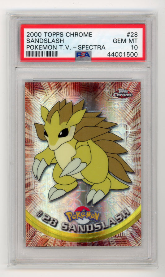 Sandslash Spectra - #28 PSA 10 - Pokémon Topps Chrome: T.V