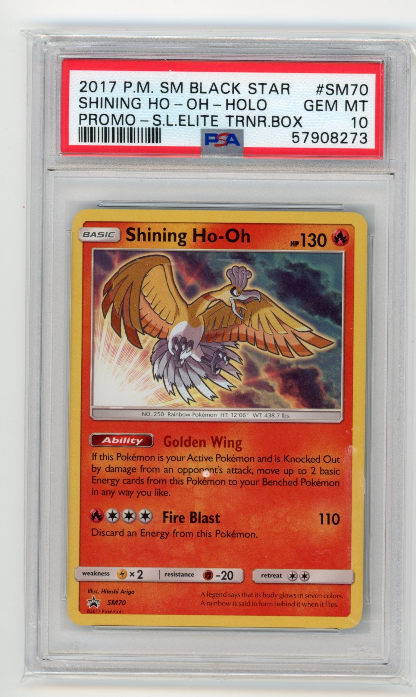 Shining Ho-Oh - #SM70 PSA 10 - Pokémon: Sun & Moon Promo