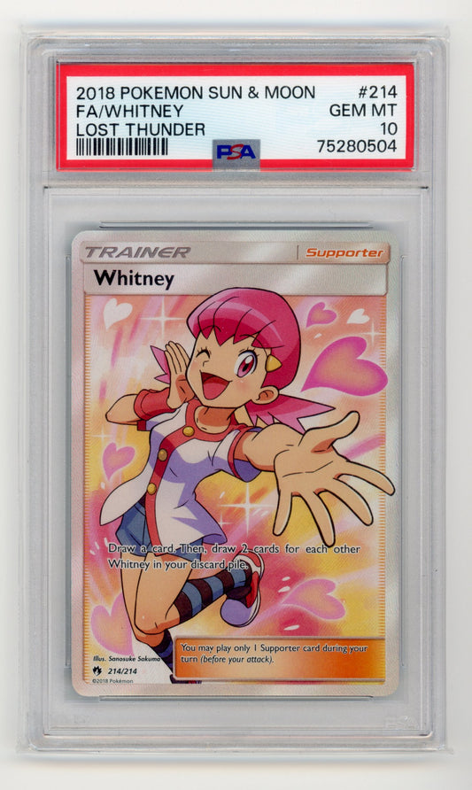 Whitney - #214 PSA 10 - Pokémon Sun & Moon: Lost Thunder