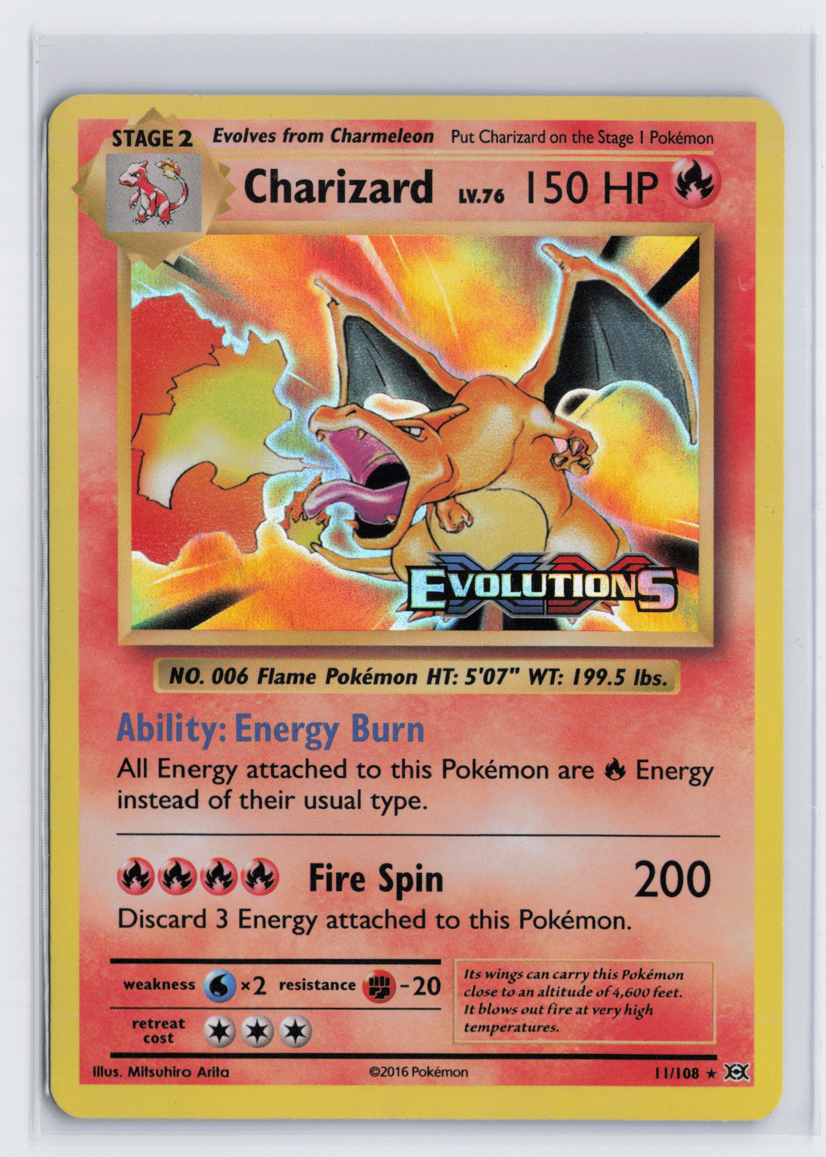 Charizard - #11/108 - Pokémon X & Y - Evolutions - Stamped Promo